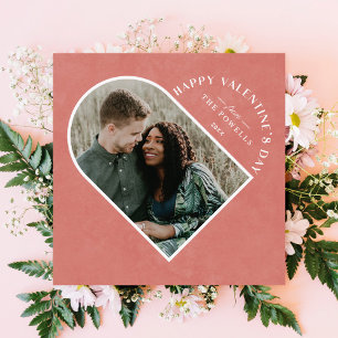 Arch Heart Valentine Day Photo Card - lax Inbjudningar