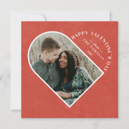 Arch Heart Valentine Day Photo Card - Red Inbjudningar