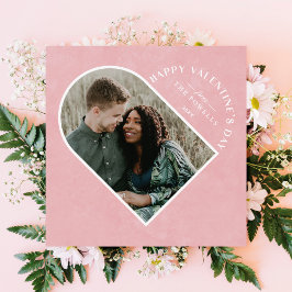 Arch Heart Valentine Day Photo Card - Rosa Inbjudningar