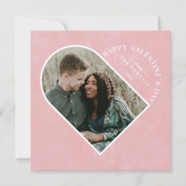 Arch Heart Valentine Day Photo Card - Rosa Inbjudningar