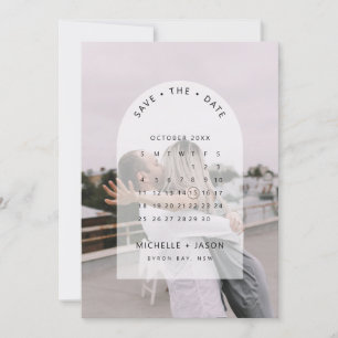 Arch-kalenderfoto Spara datuminbjudan Inbjudningar