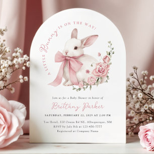 Arch Little Bunny Baby Shower Inbjudningar