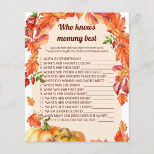 Arch, löv, pumpor Vem vet vad mamma spelar bäst