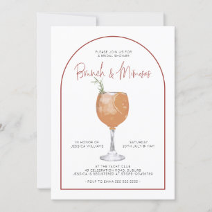 Arch Minimalist Brunch & Mimosas Möhippa Inv. Inbjudningar