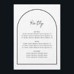 Arch Minimalist Simple Guest Namn Bröllop Menu Meny<br><div class="desc">Lägg till din gäst-namn och menyinformation. Du kan helt anpassa dig till kostym när du behöver >> färg,  teckensnittet färg/stil och och tecknet färg kan ändras till kostym som du vill. © Gorjo Designs. Gade åt dig via Zazzle-plattformen.</div>