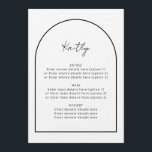 Arch Minimalist Simple Guest Namn Bröllop Menu Meny<br><div class="desc">Lägg till din gäst-namn och menyinformation. Du kan helt anpassa dig till kostym när du behöver >> färg,  teckensnittet färg/stil och och tecknet färg kan ändras till kostym som du vill. © Gorjo Designs. Gade åt dig via Zazzle-plattformen.</div>