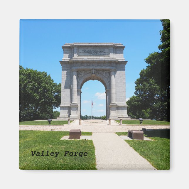 Arch-minnesmärket i Valley Forge Magnet (Framsidan)