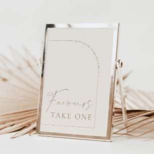Arch Modern Calligraphy Favors Bröllop-tecken Inbjudningar