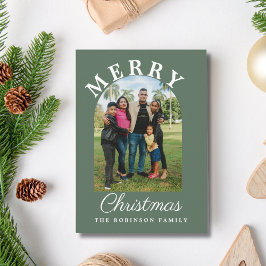 Arch Modern Script Photo Jul Julkort