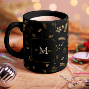 Arch Monogram för den moderna vinter-Guld-marschen Mugg