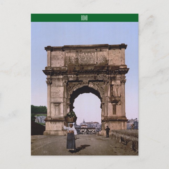 Arch of Titus, Rom (1900) Vykort (Framsida)