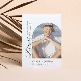 Arch Photo Calligraphy Script Sympathy Funeral Tack Kort