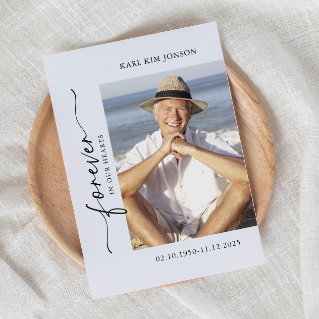 Arch Photo Calligraphy Script Sympathy Funeral Tack Kort (Skapare uppladdad)