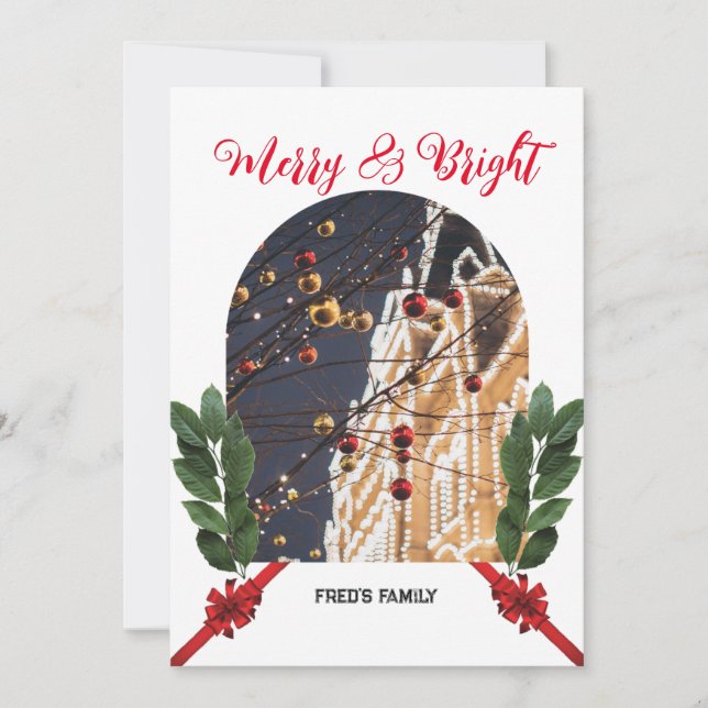 Arch Photo elegant god jul Julkort (Framsida)