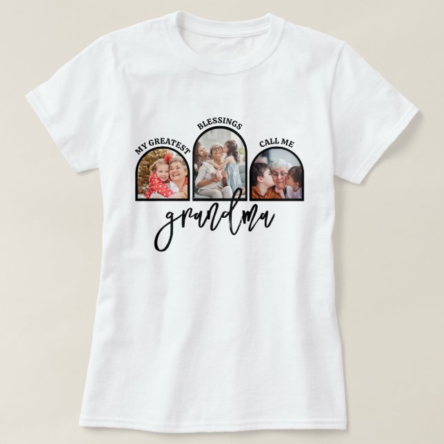 Arch Photo Gift Underbarare Blessings kallar mig m T Shirt (Design framsida)