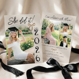 Arch Photo Graduation Party Invitation Inbjudningar