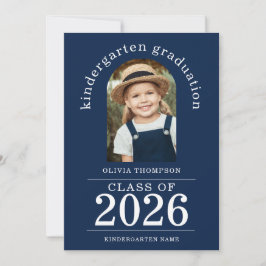Arch Photo Kindergarten Student 2025 Navy Blue Meddelande