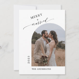 Arch Photo Modern Merry Married NewlyWed Tack Kort