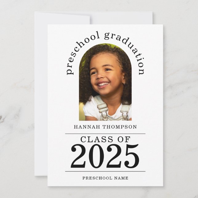 Arch Photo Preschool Student 2025 Meddelande (Framsida)