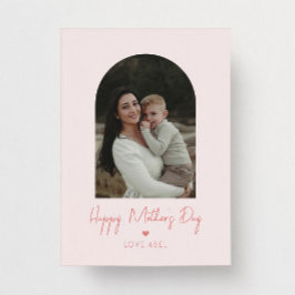 Arch Photo Script Heart Lycklig Mors dag Kort