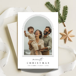 Arch Photo Script Merriest Christmas Fun Greetings Julkort