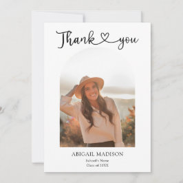 Arch Photo Script with Heart Graduation Tack Kort