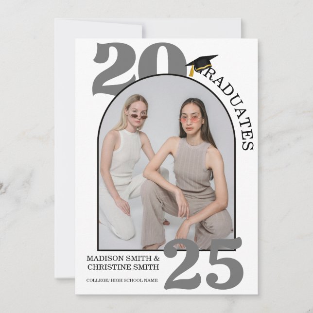 Arch Photo Twin College High School Studenten Meddelande (Framsida)