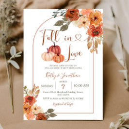 Arch Pumpkin Fall Floral Engagement Party  Inbjudningar
