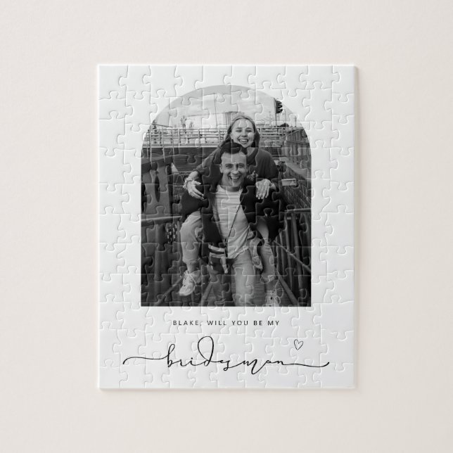 Arch Ram.. Du blir min Bridesman Puzzle Pussel (Vertikal)