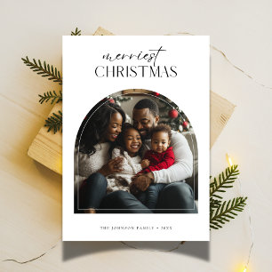 Arch Ram Script Merriest jul Kids Photo Julkort