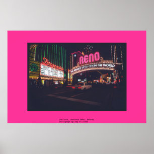 Arch, Reno, Nevada i centrala staden Poster