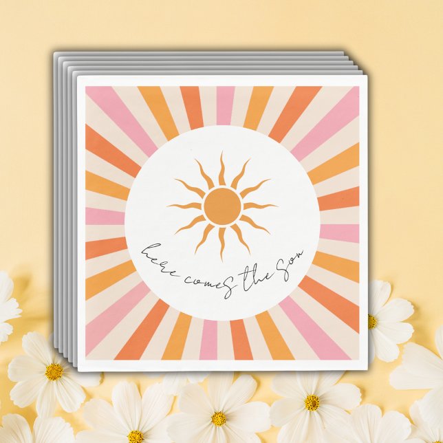 Arch Retro här kommer med barnskåran. Pappersservett (Skapare uppladdad)