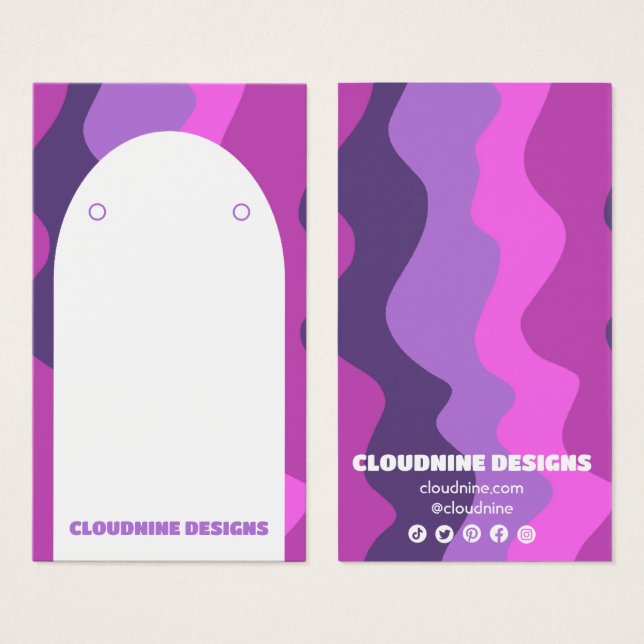 Arch Retro Vågar Earring Necklace Jewelry Visning Visitkort (Framsida & baksida)