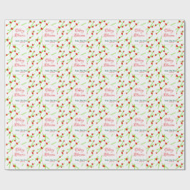 Arch shape cherry blossom red green baby shower na presentpapper