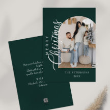 Arch Shape Grönt Photo jul Hälsning