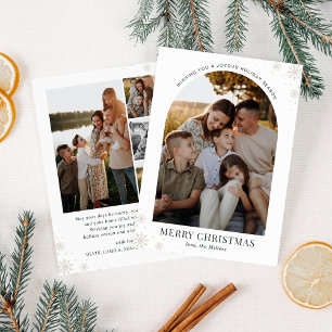Arch Snowflake Helgdag Photo Card, God jul Julkort