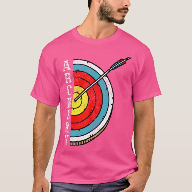 Arch Sport Archer Archery Arrow and Bow T Shirt (Framsida)