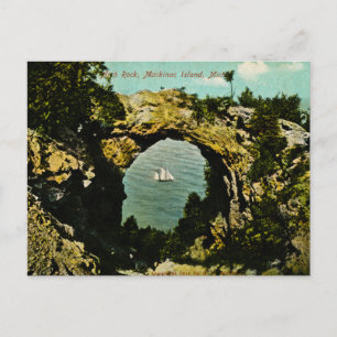 Arch Sten Mackinac Island, Michigan 1911 Vykort