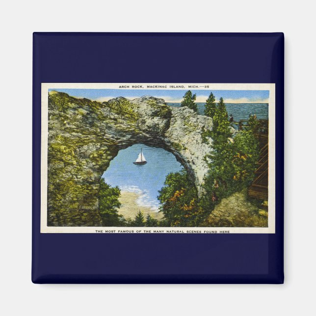 Arch Sten Mackinac Island, Michigan Magnet (Framsidan)