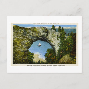 Arch Sten Mackinac Island, Michigan Vykort