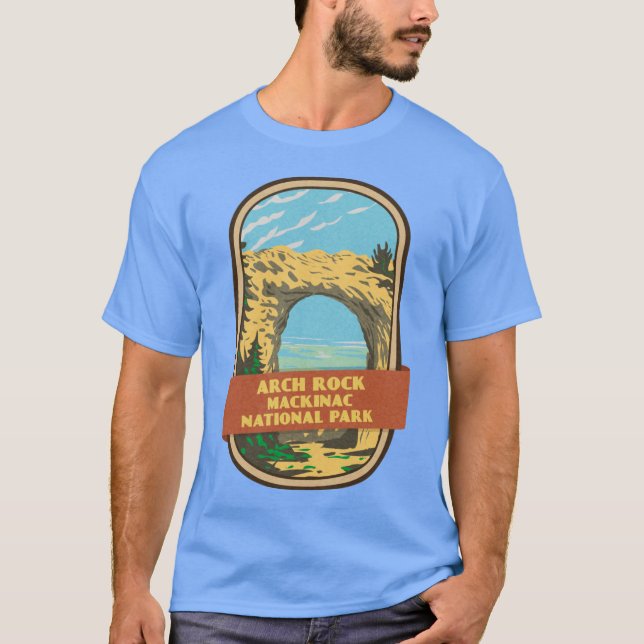 Arch Sten Mackinac nationalpark Oversized T Shirt (Framsida)