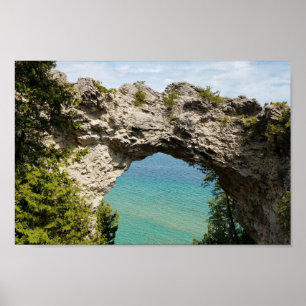 Arch Sten på Mackinac-ön Michigan Poster