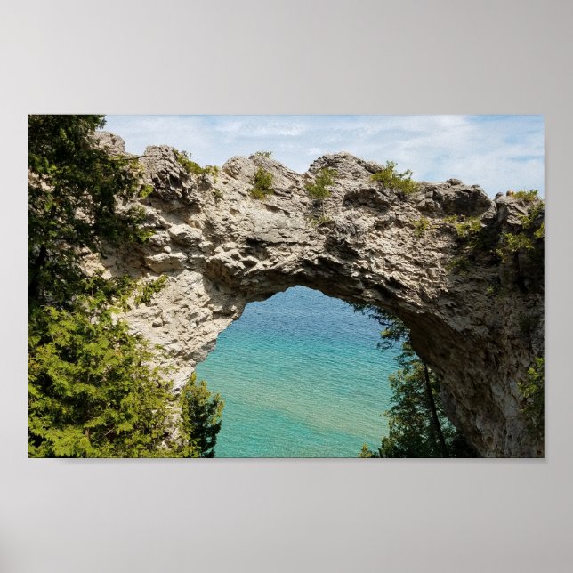 Arch Sten på Mackinac-ön Michigan Poster (Framsidan)