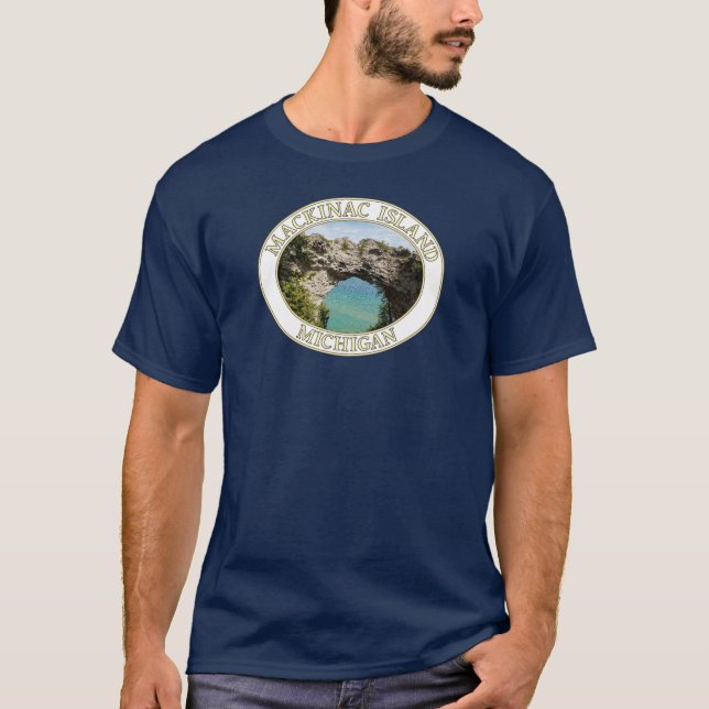 Arch Sten på Mackinac-ön Michigan T Shirt (Framsida)
