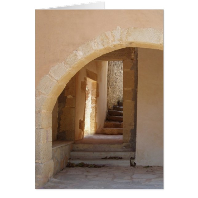 Arch & Steps Grekiska arkitekturens hälsningskort (Framsidan)
