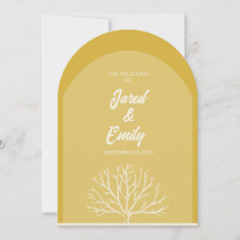 Arch Stil Natature Wedding bjudande QR-kod Inbjudningar