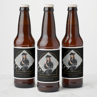 Arch Tassels minimalialist Ram Photo Studenten Ölflaska Etikett