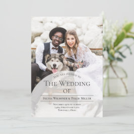 Arch Typography Photo Bröllop Inbjudningar