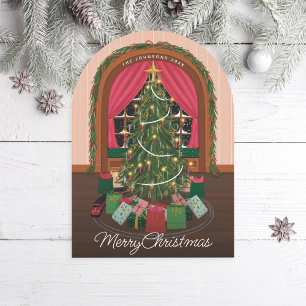 Arch Victorian jul Kväll Helgdag Card Inbjudningar