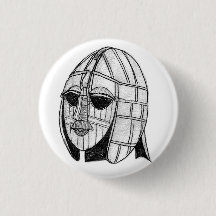 Archaeological emblem för fragmentSutton Hoo hjälm